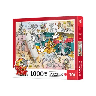 【TOi 圖益】拼圖1000片 Tom and Jerry跨次元追逐(動漫插畫  DIY生日插畫桌遊新年禮物)