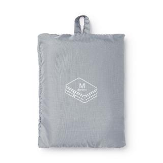 【MUJI 無印良品】聚酯纖維可折收納袋/雙層M.灰.約26x40x10cm