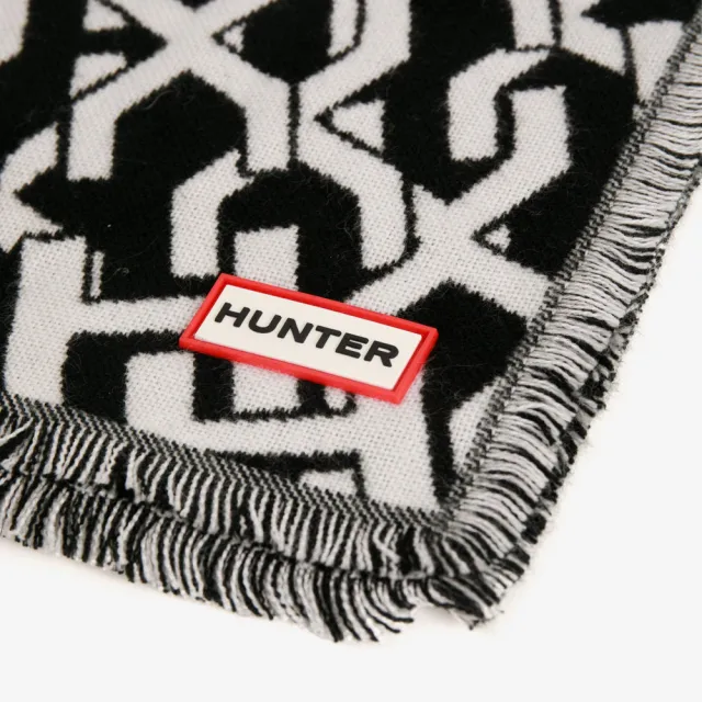 【HUNTER】配件-滿版H針織圍巾(-黑色)