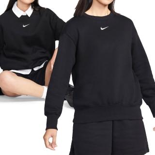 【NIKE 耐吉】AS W NSW PHNX FLC OS Crew 女款 黑色 運動 休閒 長袖 上衣 DQ5734-010