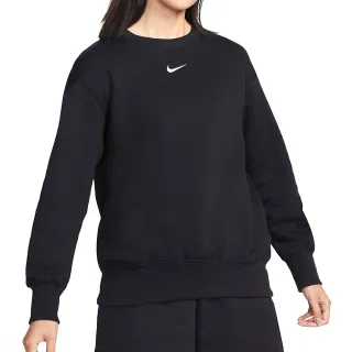 【NIKE 耐吉】AS W NSW PHNX FLC OS Crew 女款 黑色 運動 休閒 長袖 上衣  DQ5734-010