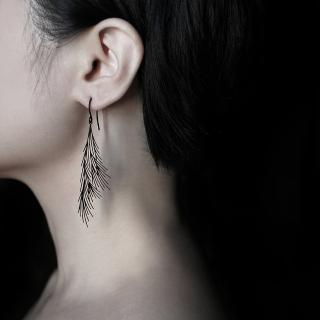 【moorigin】蘆葦草耳環 M(醫療鋼不過敏 耳環 可改夾式 共三色)