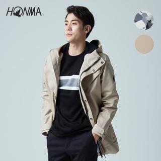 【HONMA 本間高爾夫】男款防水風衣外套(S~XXL 駝色 黑迷彩 任選HMFD302W522)