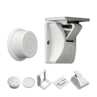 【JoyNa】磁力鎖 looktosee兒童安全鎖4套鎖+1套鑰匙(防盜鎖/抽屜鎖/安全鎖/感應鎖/櫃子鎖/磁吸鎖/暗鎖)
