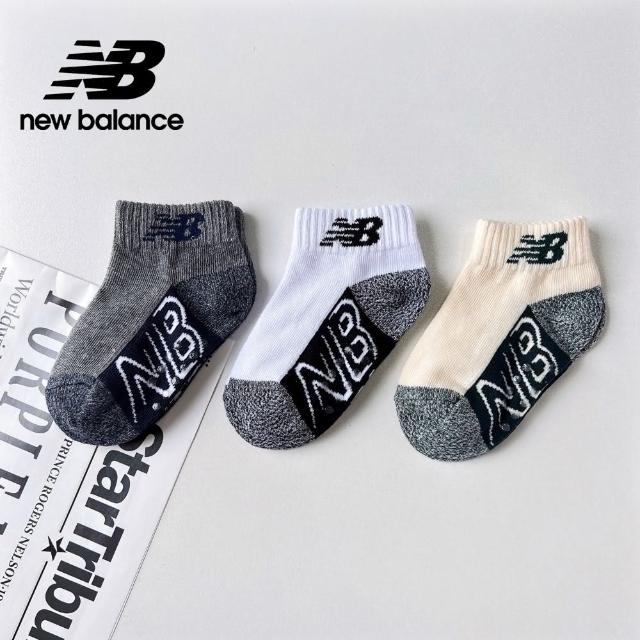 【NEW BALANCE】NB 童襪 童趣棉襪三入組_LAS39233AS3_中性_白灰杏