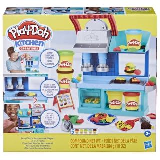 【ToysRUs 玩具反斗城】Play-doh 培樂多 廚房系列 主廚很忙餐廳遊戲組(兒童 玩具 家家酒)