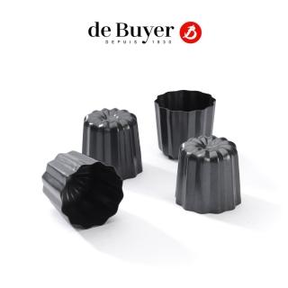 【de Buyer 畢耶】『不沾烘焙系列』4入不沾可麗露模(5.5cm)