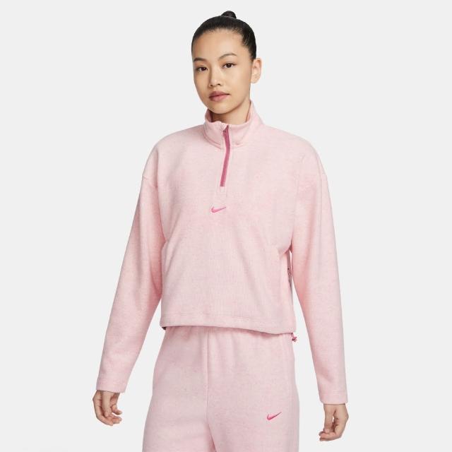 【NIKE 耐吉】長袖上衣 訓練 AS W NK TF COZY HZ TOP 女 粉(FV4014632)