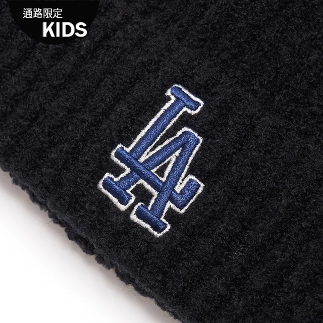 【MLB】童裝 毛帽 童帽 Mega Bear系列 洛杉磯道奇隊(7ABNC0136-07BKS)