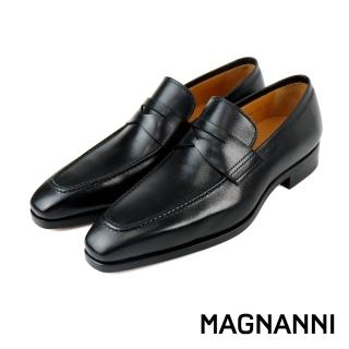 【MAGNANNI】MAGNANNI西班牙原廠西班牙質感便士樂福鞋 黑色(24572-BL)