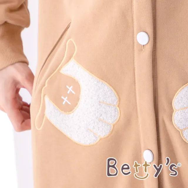 【betty’s 貝蒂思】貓掌內刷毛連帽外套(卡其)