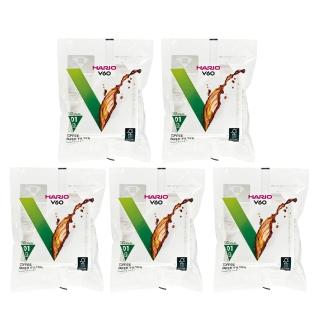 【HARIO】V60 01錐形濾紙100入x5包(2色可選)
