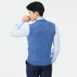 【Carnival 嘉裕】100%美麗諾羊毛V領針織毛衣背心-淺藍色(恆溫保暖/溫度調節/台灣製)