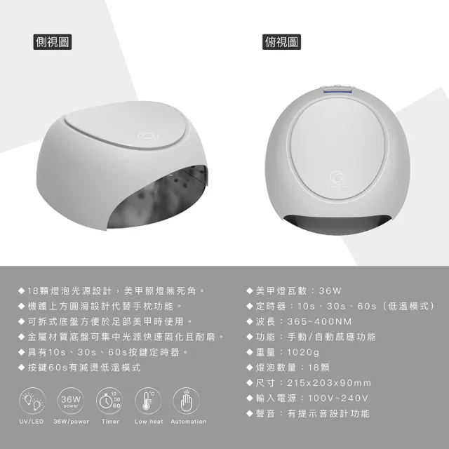 【Ching.Co】C3專業美甲凝膠燈(台灣製造 美甲燈 記憶功能 凝膠燈 美甲用品)