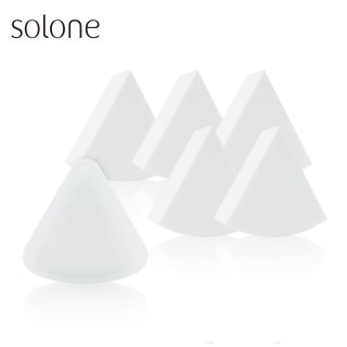 【Solone】面面俱到上妝粉撲(扇形6入 附收納盒)