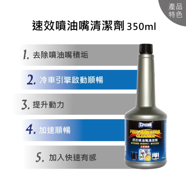 【SPODIN 司伯汀】速效噴油嘴清潔劑(3入優惠組)