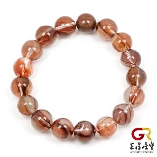 【正佳珠寶】紅兔毛頂級滿絲兔毛幽靈11.7-12.3mm 手珠