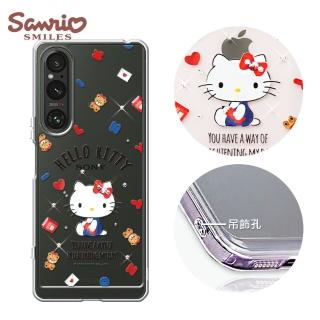 【apbs】三麗鷗 Sony Xperia 10V/1V/1VI 防震雙料水晶彩鑽手機殼(小熊凱蒂)