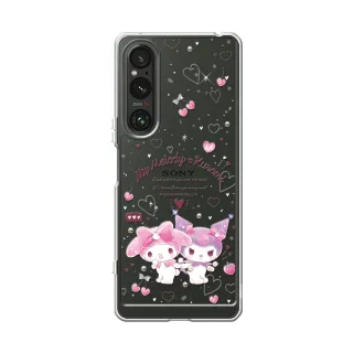 【apbs】三麗鷗 Sony Xperia 10V/1V/1VI 防震雙料水晶彩鑽手機殼(歡樂美樂蒂)