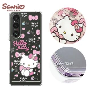 【apbs】三麗鷗 Sony Xperia 10V/1V/1VI 防震雙料水晶彩鑽手機殼(凱蒂粉幸運)