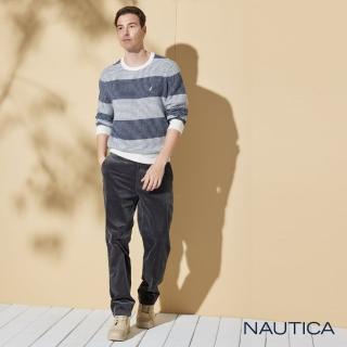 【NAUTICA】男裝 舒適休閒彈性燈芯絨長褲(深灰)