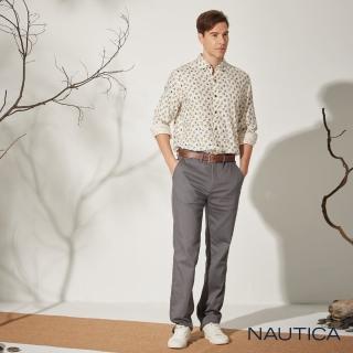 【NAUTICA】男裝 美式休閒素面長褲(深灰)