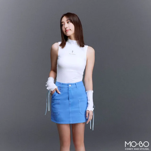 【MO-BO】率性撞色裝飾壓線短裙(席惟倫聯名商品)
