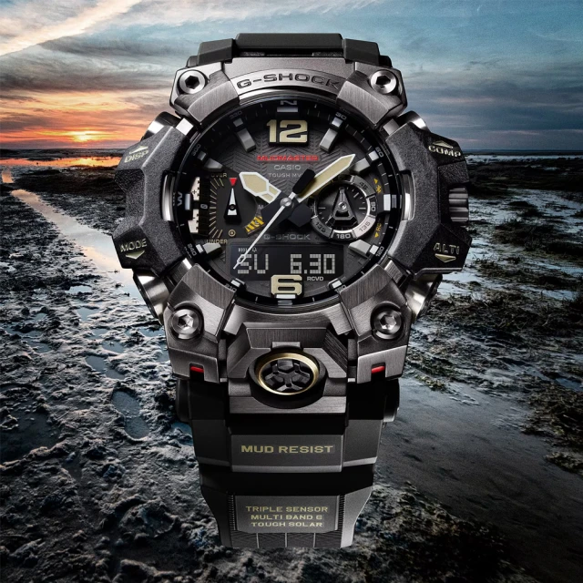 CASIO 卡西歐 G-SHOCK MUDMASTER 太陽能 藍芽 多功能腕錶 禮物推薦 送禮首選(GWG-B1000-1A)