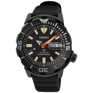 【SEIKO 精工】Prospex DIVER SCUBA 黑海水怪潛水機械錶-黑/42.4mm(SRPH13K1/4R36-10L0C)