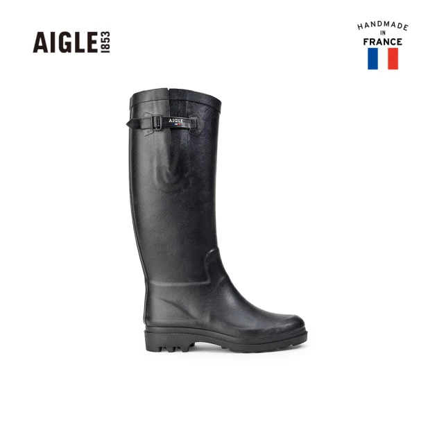 AIGLE 女 寬版長筒膠靴 AIGLENTINE 2(AG-F8880A100 黑色)