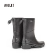 【AIGLE】女 印花中筒膠靴 MISS JULIE PRINT(AG-F8499A100 黑色)