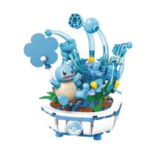 【ToysRUs 玩具反斗城】Qman 啟蒙積木Keeppley Pokemon 寶可夢 盆栽系列積木 傑尼龜