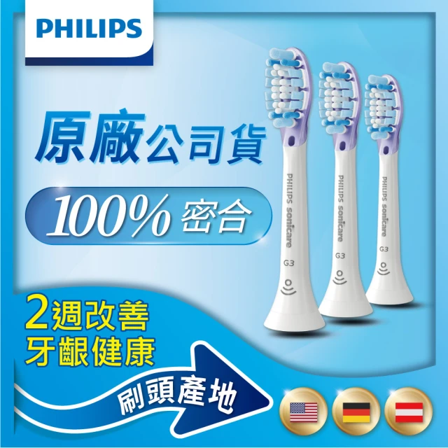 Philips 飛利浦 標準型溫和清潔刷頭三入組HX2023