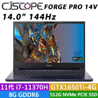 CJSCOPE 喜傑獅 M365商務版超值組★14吋i7商用筆電(FORGE PRO 14V/i7-11370H/8G/GTX1650Ti-4G/512G PCIe