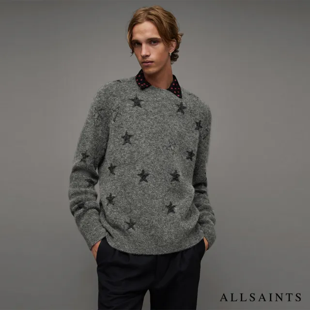 【ALLSAINTS】ODYSSEY 羊毛針織上衣Charcoal Marl MK141Z(舒適版型)