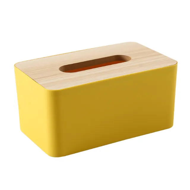 【小誠購物】日式質感撞色木紋面紙盒(面紙收納/衛生紙盒/紙巾盒/面紙盒)