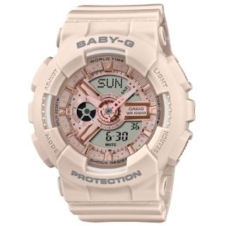【CASIO 卡西歐】BABY-G 粉嫩青春百搭時尚運動腕錶 粉 BA-110XCP-4A 43.4mm