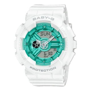 【CASIO 卡西歐】BABY-G冬季光彩系列雙顯錶(BA-110XWS-7A)