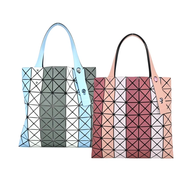 【ISSEY MIYAKE 三宅一生】BAOBAO 6×6三色條紋霧面手提包(多色選)