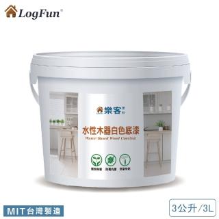 【樂客】水性木器白色底漆3kg
