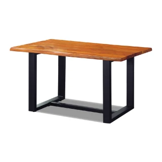 【ASSARI】香取實木自然邊餐桌(寬135x深80x高76cm)