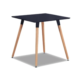 【ASSARI】萊斯特黑色方桌(寬80x深80x高76cm)