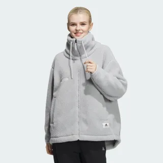 【adidas 官方旗艦】LOUNGE 運動外套 抓絨 女 IP7057