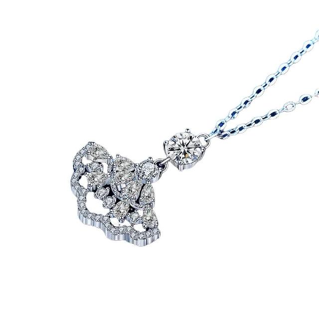 【巴黎精品】現貨+預購 莫桑鑽石項鍊飾品配件925純銀項鍊(0.5克拉鑽石項鏈莫桑鑽項鍊p1as23)