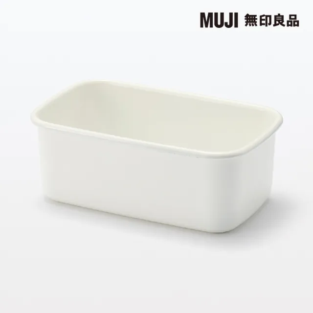 【MUJI 無印良品】琺瑯保存容器/深型.中 約寬11.5*深19*高7cm