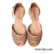 【TINO BELLINI 貝里尼】巴西進口魚口平底涼鞋FS7T005(裸棕)