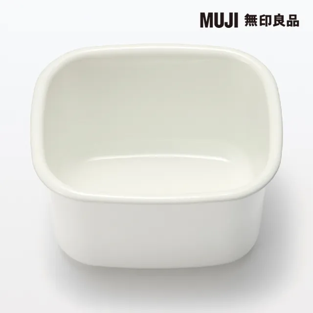 【MUJI 無印良品】琺瑯保存容器/深型.小 約寬9.5*深11.5*高7cm