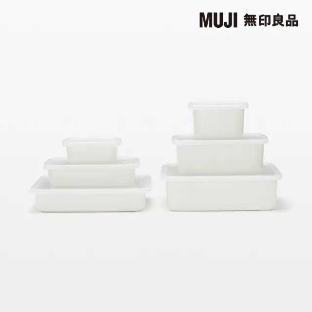 【MUJI 無印良品】琺瑯保存容器/深型.小 約寬9.5*深11.5*高7cm