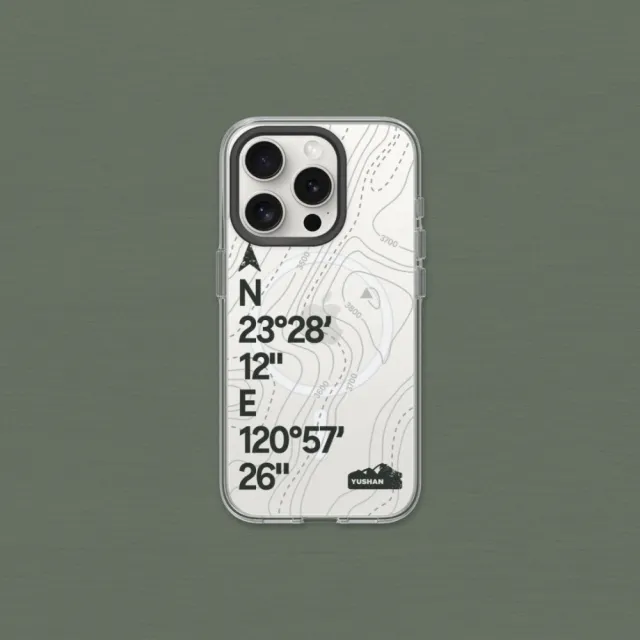 【RHINOSHIELD 犀牛盾】iPhone 15系列 Clear MagSafe兼容 磁吸透明手機殼/玉山上(獨家設計系列)