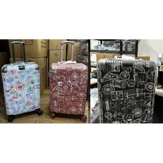 【SNOW.bagshop】29吋行李箱防盜鋁框隱藏外掛(PC+ABS髮絲紋雙海關鎖360度旋鋁金防撞)